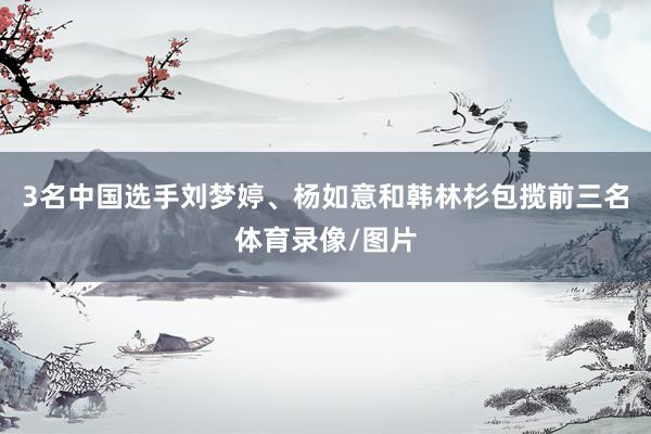 3名中国选手刘梦婷、杨如意和韩林杉包揽前三名体育录像/图片