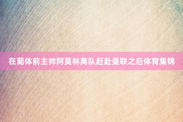 在葡体前主帅阿莫林离队赶赴曼联之后体育集锦