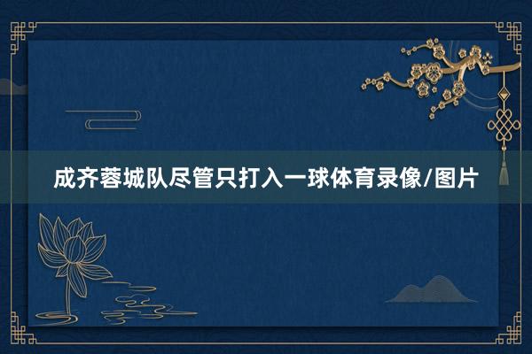 成齐蓉城队尽管只打入一球体育录像/图片