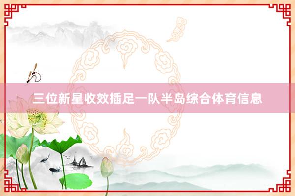 三位新星收效插足一队半岛综合体育信息